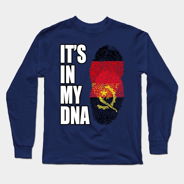 German and Angolan Mix DNA Heritage Long Sleeve T-Shirt by Just Rep It!!